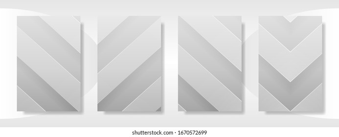 Minimal cover templates. abstract 3d geometric illustration. Eps10 vector.
