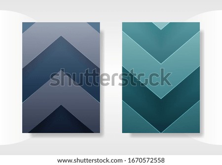 Minimal cover templates. abstract 3d geometric illustration. Eps10 vector.