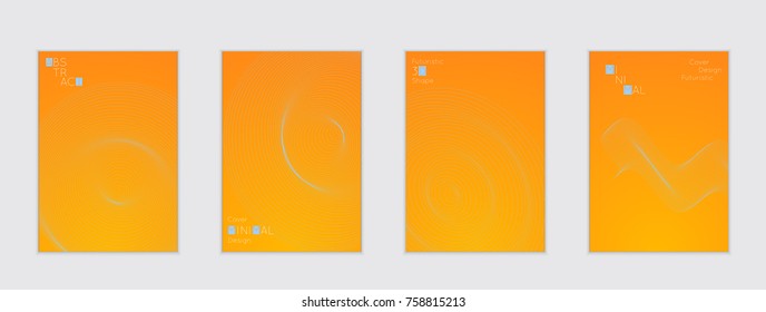 Minimal cover templates with futuristic 3D meshes. Abstract grid shape on bright gradient background. Social media web banner. Future geometric design.