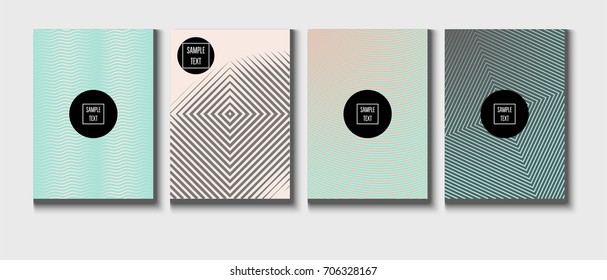 Minimal cover templates vector collection. Female and Male tender turquoise, pink and purple stripes design. Simple futuristic posters. A4 minimal covers set. Business identity elegant noble style.