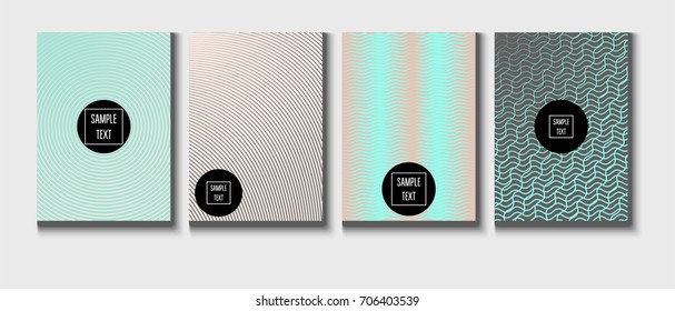 Minimal cover templates vector collection. Female and Male tender turquoise, pink and purple stripes design. Simple futuristic posters. A4 minimal covers set. Business identity elegant noble style.