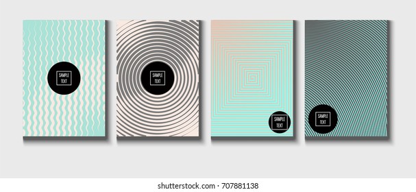 Minimal cover templates vector collection. Female and Male tender turquoise, pink and purple stripes design. Simple futuristic posters. A4 minimal covers set. Business identity elegant noble style.