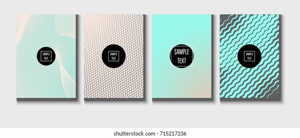 Minimal cover templates vector collection. Female and Male tender turquoise, pink and purple stripes design. Simple futuristic posters. A4 minimal covers set. Business identity elegant noble style.