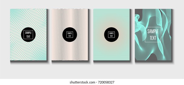 Minimal cover templates vector collection. Female and Male tender turquoise, pink and purple stripes design. Simple futuristic posters. A4 minimal covers set. Business identity elegant noble style.