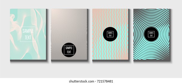 Minimal cover templates vector collection. Female and Male tender turquoise, pink and purple stripes design. Simple futuristic posters. A4 minimal covers set. Business identity elegant noble style.