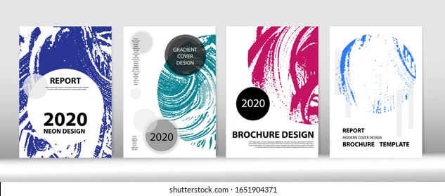 Diseño de vectores de tapa mínimo. Papel de escritorio de espuma fluida. Juego de tapas Funky. Juego de Identidad Corporativa Texturada de Jabón. Textura de jabón líquido. Folleto de trabajo con pintura manual. Diseño De Volante Simple Genial.