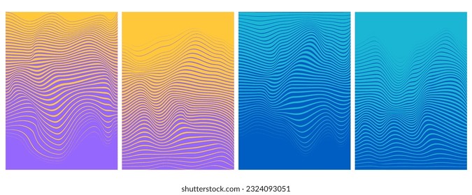 minimal cover. vector geometric abstract line pattern for poster design. set of minimal covers for business brochure. 2D prints for banner background. graphic pattern for annual album backdrop.