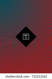 Minimal cover vector template. Contrast green and red bright 80s colors design. Trendy retro background. Simple geomitric minimal cover. Halftone abstract stripes pattern. Flat clean poster design.