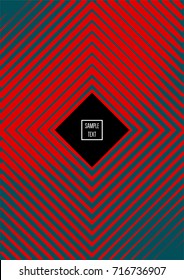 Minimal cover vector template. Contrast green and red bright 80s colors design. Trendy retro background. Simple geomitric minimal cover. Halftone abstract stripes pattern. Flat clean poster design.