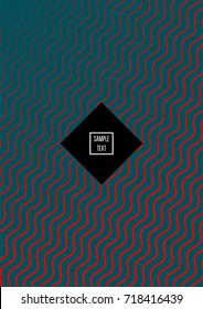 Minimal cover vector template. Contrast green and red bright 80s colors design. Trendy retro background. Simple geomitric minimal cover. Halftone abstract stripes pattern. Flat clean poster design.