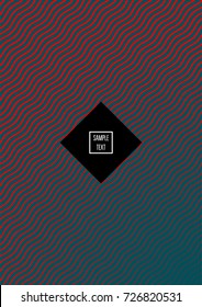 Minimal cover vector template. Contrast green and red bright 80s colors design. Trendy retro background. Simple geomitric minimal cover. Halftone abstract stripes pattern. Flat clean poster design.