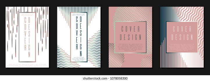 Minimal coverage design for your business. Set of sheets A4.  Can be used for poster, brochure, magazine, card, book, flyer, banner, anniversary
 Trendy corporate style.