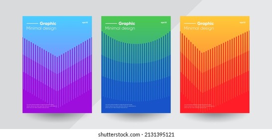 Minimal covers with Colorful halftone gradients. Future geometric patterns. Eps10 vector.