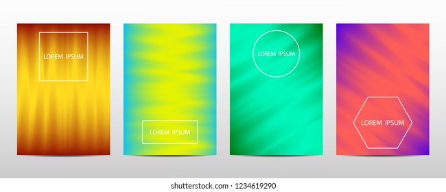 Minimal covers design. Abstract creative templates, cards, color covers set. Geometric design, liquids, shapes. Vector illustrations