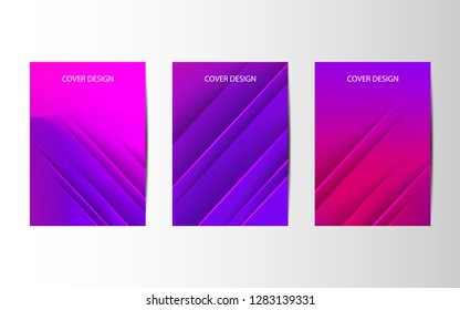 Diseño de cubiertas mínimas. Lista de plantillas creativas abstractas, tarjetas, portadas de color. Diseño geométrico, líquidos, formas. Ilustraciones vectoriales