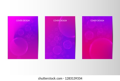 Minimal covers design. Abstract creative templates, cards, color covers set. Geometric design, liquids, shapes. Vector illustrations