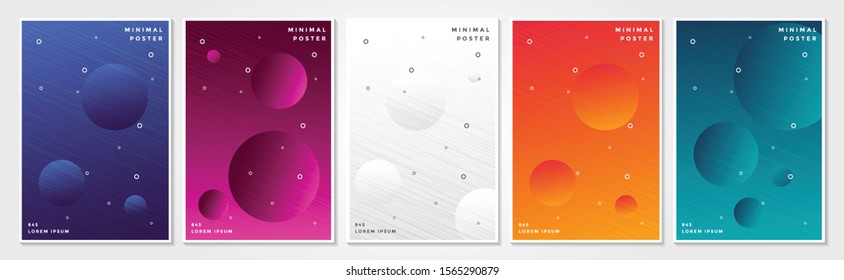 Minimal covers design. abstract geometric circle background 