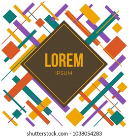 Minimal covers design. Abstract vintage retro color. Future geometric template. Eps10 vector.