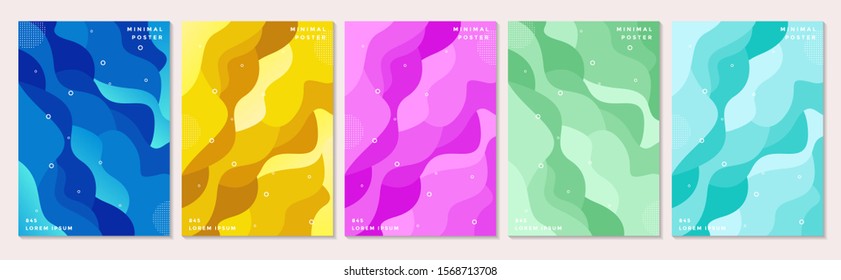 Minimal covers design. abstract wave background 