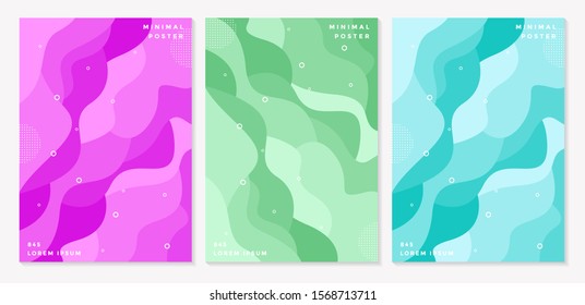 Minimal covers design. abstract wave background 