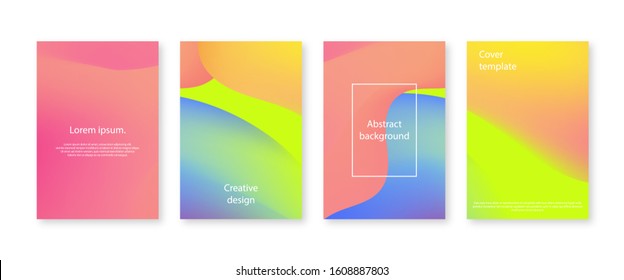 Minimal covers design collection. Annual report set. Modern background