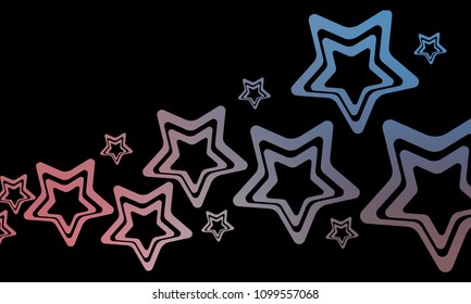 Minimal covers design. Colorful bright stars gradients. Future geometric patterns. Abstract vector illustration.