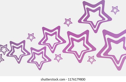 Minimal covers design. Colorful bright stars gradients. Future geometric patterns. Abstract vector illustration.