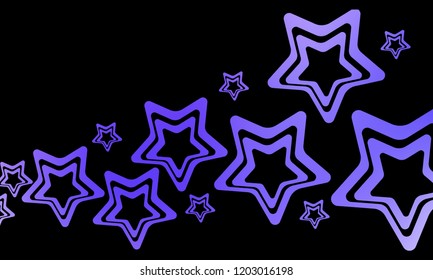 Minimal covers design. Colorful bright stars gradients. Future geometric patterns. Abstract vector illustration.