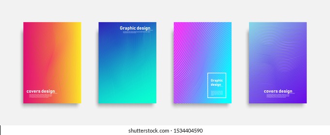 Minimal covers design. Colorful curve gradients. Cool modern background design. Future geometric patterns. Eps10 vector.