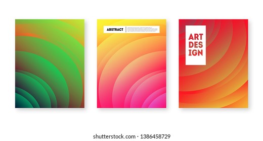 Minimal covers design. Colorful gradients background modern template design for web.