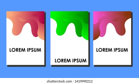 Minimal covers design. Colorful  gradients. Future geometric patterns. background design.