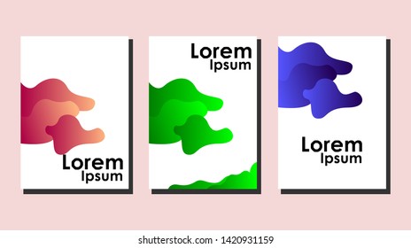 Minimal covers design. Colorful  gradients. Future geometric patterns. background design.
