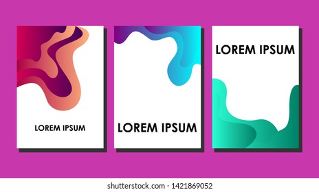 Minimal covers design. Colorful  gradients. Future geometric patterns. background design.