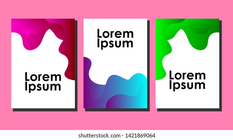 Minimal covers design. Colorful  gradients. Future geometric patterns. background design.