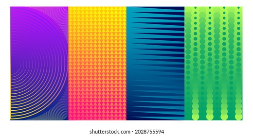 Minimal covers design Colorful gradients violet , yellow and red , blue , green color vector illustrator . Future geometric template. Eps10 vector