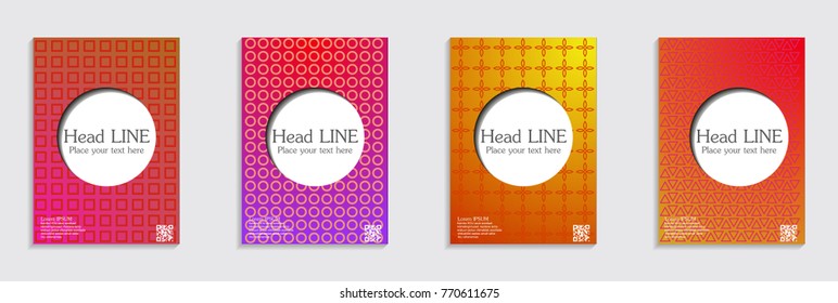 Minimal covers design. Colorful gradients. Future geometric patterns. Eps10 vector.

