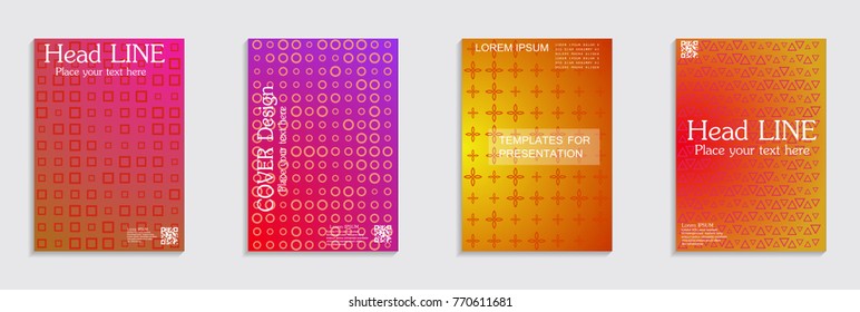 Minimal covers design. Colorful gradients. Future geometric patterns. Eps10 vector.
