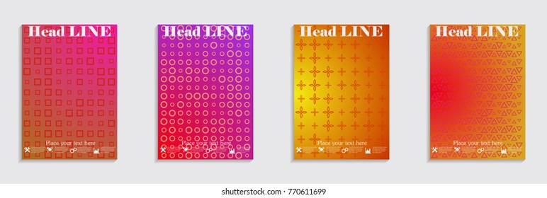 Minimal covers design. Colorful gradients. Future geometric patterns. Eps10 vector.
