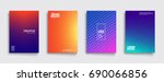 Minimal covers design. Colorful halftone gradients. Future geometric patterns. Eps10 vector.