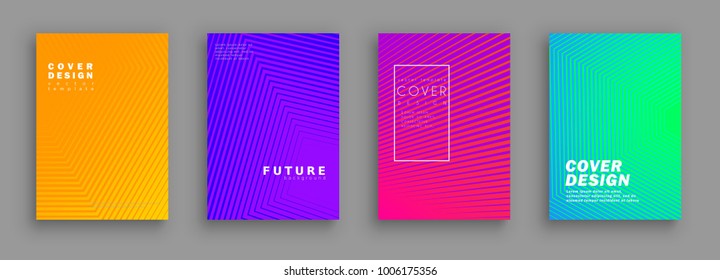 Minimal covers design. Colorful halftone gradients. Future geometric patterns. Vector template brochures, flyers, presentations, leaflet, magazine a4 size