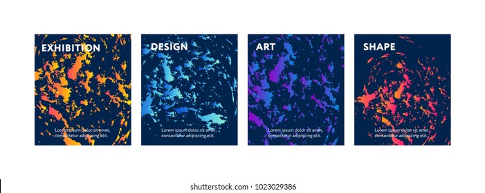 Minimal covers design. Colorful halftone gradients. Future marble patterns. Eps10 vector. Color backgrounds. 