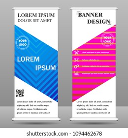 Minimal covers design. Colorful halftone gradients. Future geometric patterns. Vertical banners