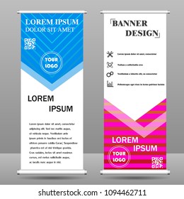 Minimal covers design. Colorful halftone gradients. Future geometric patterns. Vertical banners