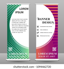 Minimal covers design. Colorful halftone gradients. Future geometric patterns. Vertical banners