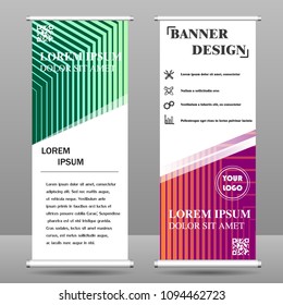 Minimal covers design. Colorful halftone gradients. Future geometric patterns. Vertical banners