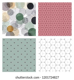 Minimal covers design. Colorful halftone gradients. Future geometric patterns. Eps10 vector.
