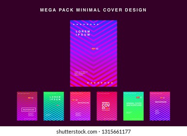 Minimal covers design Colorful halftone gradients Future geometric patterns mega pack