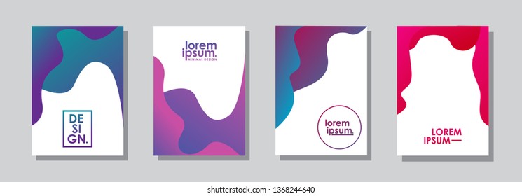 Minimal covers design. Colorful halftone gradients. Future geometric patterns. very suitable for your work project. Vector Eps10.