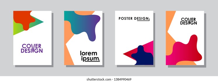 Minimal covers design. Colorful halftone gradients. Future geometric patterns. very suitable for your work project. Vector Eps10.