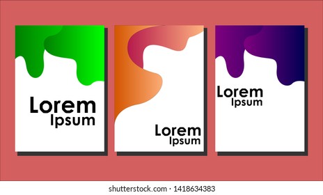 Minimal covers design. Colorful halftone gradients. Future geometric patterns. very suitable for your work project. 